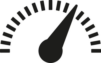 tachometer speedometer and indicator icon vector