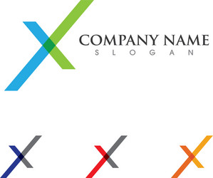 x letter logo template icon design vector