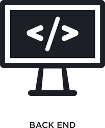 Back end isolated icon simple element from vector