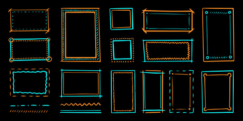 empty frames and picture borders for text vector image