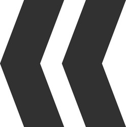 two thick arrows pointing to the left creating vector image