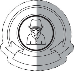 hacker of security system design vector image