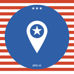 map pointer with star vector image