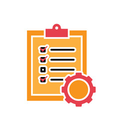 optimization icon workflow process vector image