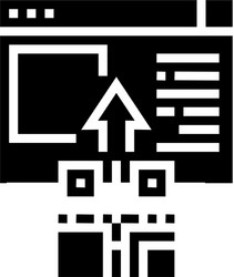 Qr code internet web site glyph icon vector