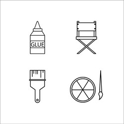 Design and studio simple linear icon setsimple vector