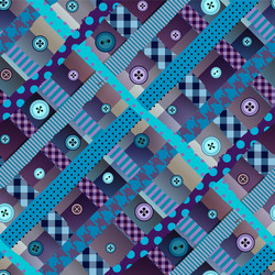diagonal plaid pattern in patchwork style vector image