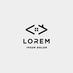 home code logo design office coder symbol vector image