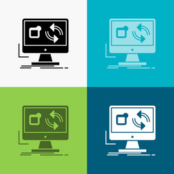 update app application install sync icon over vector image