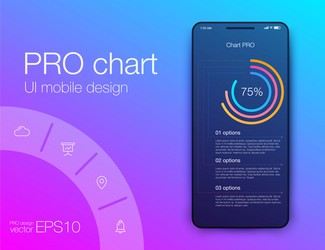 Analytics App UI - Charts & Graphs vector image