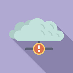 cloud computing network showing warning vector image