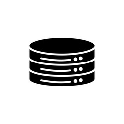 database icon set cylinder server data storage vector image