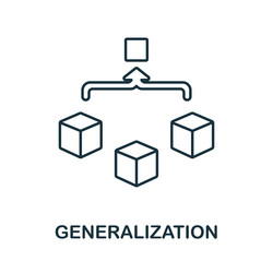 Generalization icon line element from cognitive vector