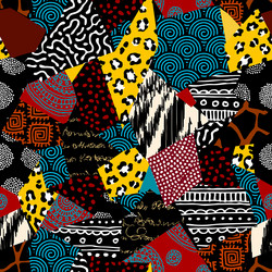 geometric abstract triangles pattern afro style vector image