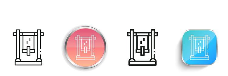 mechanics icon thin linear regular and button vector image
