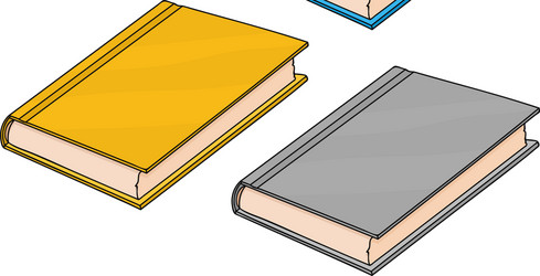 Textbooks colored doodle style vector