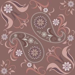 bandana paisley - print square Vector Image