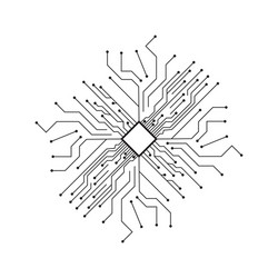 computer background with circuit vector image