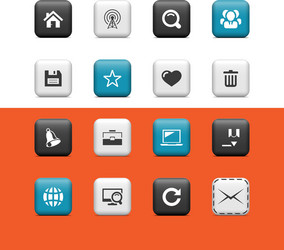 internet and web buttons vector image