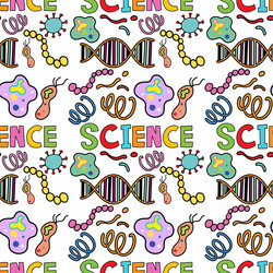 Science seamless pattern in flat design style Vector Image