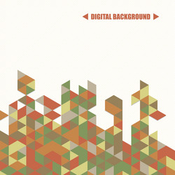 background of different color triangles vector image