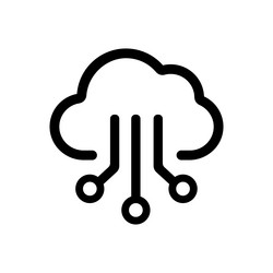 Cloud computing icon vector