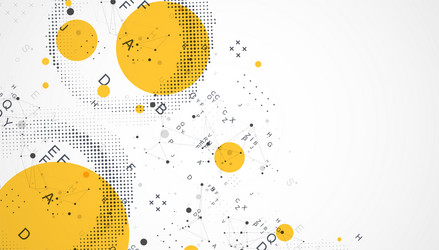halftone science background with connecting dots vector image