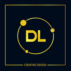 Initial letter dl logo template design Royalty Free Vector