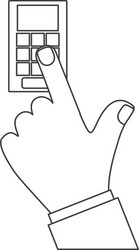 security system control code icon isolated vector image