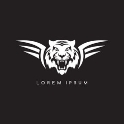 Tiger Aviator Logo - Bold & Powerful Vector Image