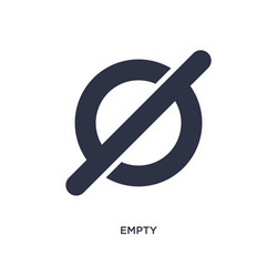 empty icon on white background simple element vector image