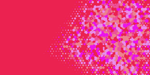 geometric multi size hexagon with color vector