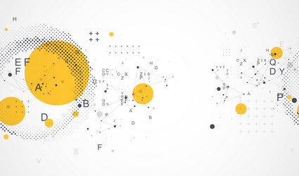 halftone science background with connecting dots vector image