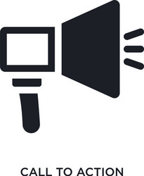 call to action isolated icon simple element from vector image