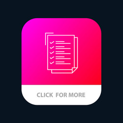 checklist to do list work task notepad mobile app vector image