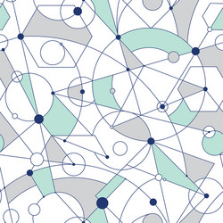 Grid seamless pattern with random geometric vector