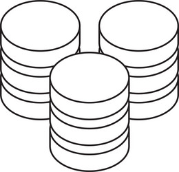 Figure database hosting icon image design vector