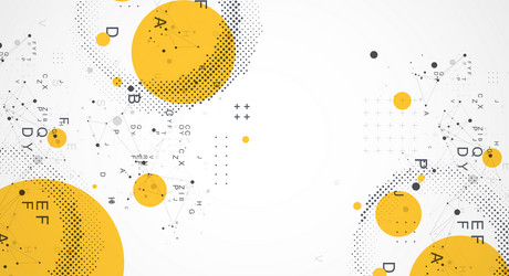 halftone science background with connecting dots vector image