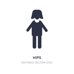 hips icon on white background simple element from vector image