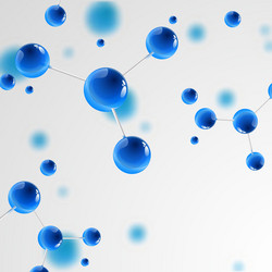3d blue molecules abstract background Royalty Free Vector