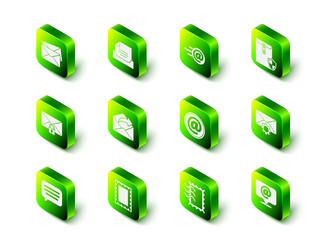 set drawer with document mail and e-mail vector image