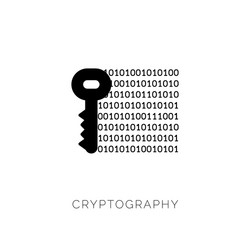 Cryptography with Binary Code vector image
