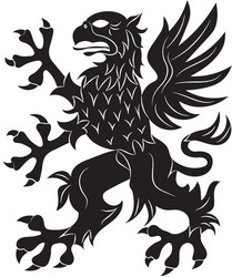 Griffin Heraldic Symbol Vector Image
