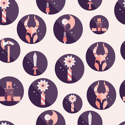 Seamless pattern background with medieval weapon vector