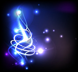 Glowing christmas tree vector