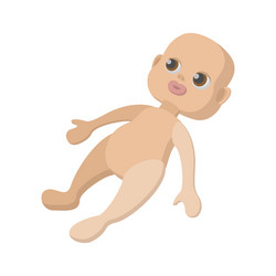 baby doll cartoon icon vector