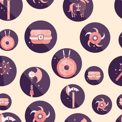 Seamless pattern background with medieval weapon vector