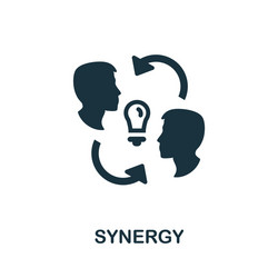 synergy icon simple element from team building vector image