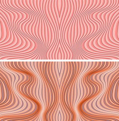 Abstract color lines patterns set vector