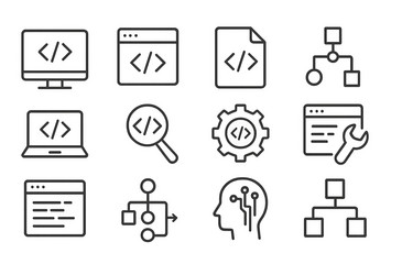 depicting various coding vector image